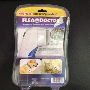 Flea Doctor electronic pet comb in retail blister packaging for dogs and cats