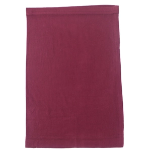 Detailed view of soft mercerized cotton burgundy tubular hat with smooth fabric texture