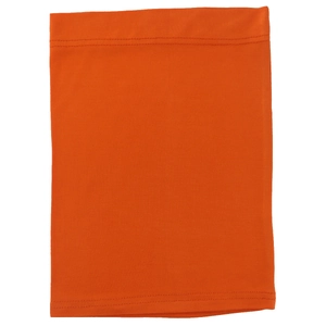 Detailed texture view of soft orange mercerized cotton fabric for tubular headbands