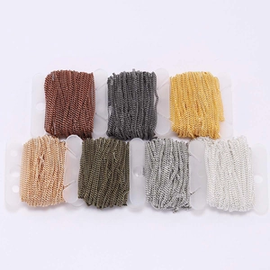 5m DIY jewelry metal chains set in seven colors on spools for making necklaces