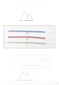 Detailed size chart for rhinestone pet collars in blue, pink, and silver finishes