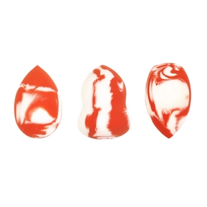 3-teiliges Marmor-Make-up-Schwamm-Set mit Tropfen-, Kürbis- und Schrägschnittform