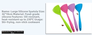 Heat resistant food grade silicone spatula set in four colors for non stick cookware