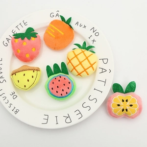Mini Plush Cartoon Fruit Vegetable DIY Appliques Accessories For Clothing Hair Decor Soft Stuffed Strawberry Pineapple