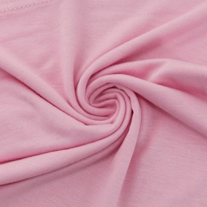 Close-up of soft mercerized cotton fabric texture in pink color for women hat