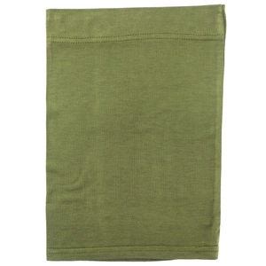 Detail shot of green mercerized cotton fabric showing soft texture and folded material