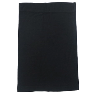 Close-up detail of high-quality mercerized cotton fabric on a black tube hat for women
