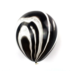 12-inch thickened black agate marble pattern latex balloon for wedding party decor