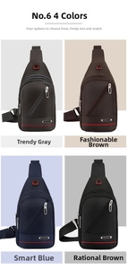 Detail view of water-resistant oxford sport crossbody bags in four available color options