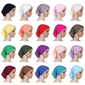 Women solid color cotton underscarf available in twenty various vibrant colors