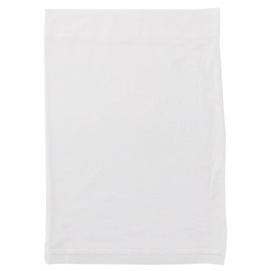 Detailed close-up of white mercerized cotton fabric texture on a flat tube hat