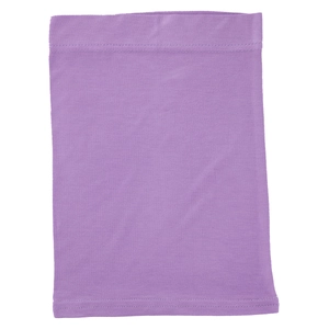 Detailed view of purple mercerized cotton fabric with elastic double stitching texture