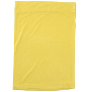 Detailed close-up of yellow mercerized cotton fabric texture for solid tube hat