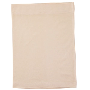 Close-up of the beige mercerized cotton fabric texture on this seamless solid tube hat