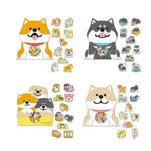 Simpatici adesivi Shiba Inu per scrapbooking con 4 stili di cuccioli diversi