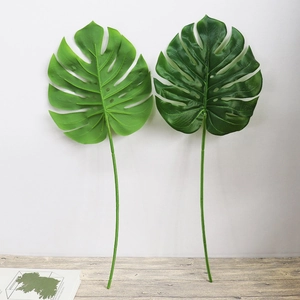 Artificial Monstera leaves with realistic stems for Nordic style home interior decoration