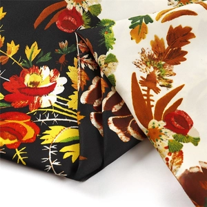 Macro shot of 130cm silk twill scarf showing detailed butterfly floral print and texture
