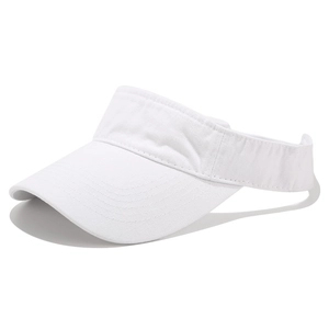 Close-up of white washed cotton fabric and fine stitching on a sun visor cap