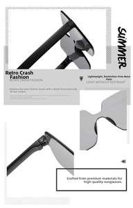 Detailed macro view of lightweight nose pads and metal hinges on black oversized sunglasses