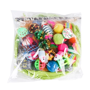Set complet de 21 jouets pour chats comprenant un tunnel et des souris en peluche