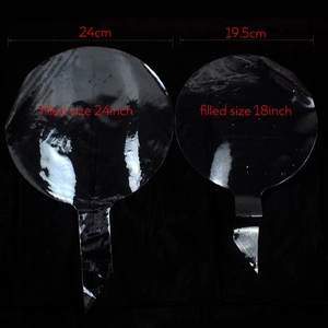Clear transparent bobo balloons in 18 and 24 inch sizes for wedding and party decorations