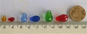 Faceted teardrop glass beads in 6mm 8mm 10mm sizes for DIY jewelry making
