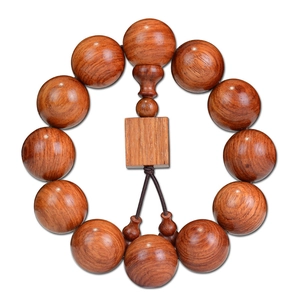 Buddhistisches Armband aus Birma-Palisander mit natürlicher Holzmaserung und Quaste