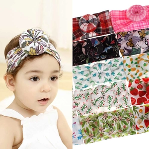 Cintas bohemias de nailon para bebés con estampados florales y frutales para niñas