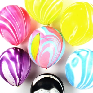 12-inch thickened marble agate latex balloons in multiple colors for party decoration