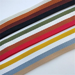 Adjustable thickened colorful striped woven shoulder straps in three color schemes