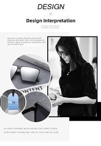 Detail view of square black sunglasses with silver mirrored lenses and metal hinge design