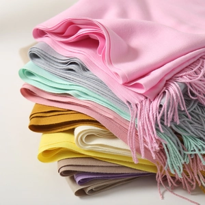 Faux Cashmere Scarf For Women Solid Color Warm Winter Shawl With Tassels Soft Versatile Neck Warmer Fashion Accessory