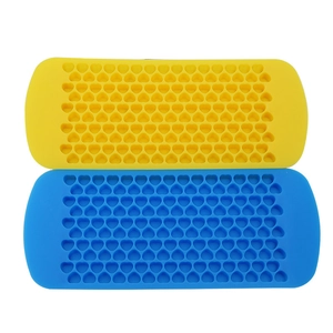 Close-up of heart-shaped multi-hole silicone mold for DIY baking and chocolate crafts