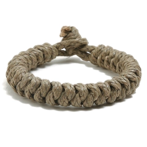 Bracelet en Cuir et Corde de Chanvre Tressé à la Main Vintage Punk Bohémien Unisexe Bijoux de Mode Cadeau