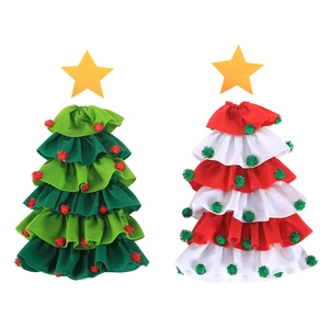 Kreative Weihnachtsbaum-Elfen-Weinflaschenhüllen in grünem und rotem Lagenfilz-Design