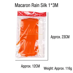 Orange 1x3m macaron fringe curtain for party background decoration in retail packaging