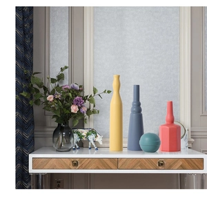 Juego de jarrones de cerámica Morandi modernos con acabado mate y estilo nórdico minimalista