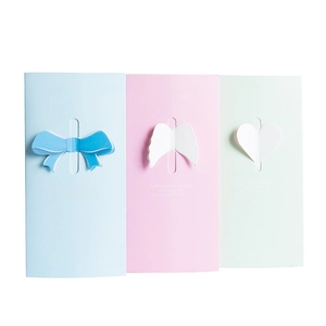 3D butterfly and heart greeting cards in blue, pink, and green for special occasions