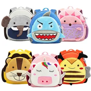 Kids Animal Backpack Cartoon Neoprene Plush Anti Lost Leash Toddler School Bag Lightweight For Preschool Boys Girls