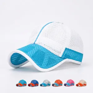 Kids Mesh Baseball Cap Breathable Sunshade Outdoor Sport Summer Adjustable Lightweight Quick-Dry Trucker Hat For Boys Girls
