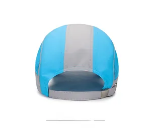 Detail of kids sport cap featuring breathable side mesh and adjustable back strap