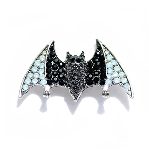 Spilla Animale Pipistrello Lega Strass Gotico Halloween Vintage Stile Scuro Pin Per Abito Cappotto Unisex Gioielli