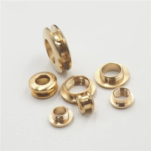 Golden brass screw-eyelet fasteners and metal rivets for leather craft and apparel