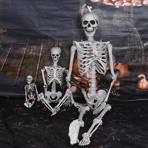 Realistic Full Body Skeleton Plastic Posable Joints Halloween Decoration Haunted House Party Prop Horror Hanging Ornament