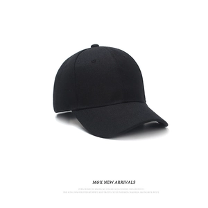 Klassische schwarze Baseballkappe aus robustem Twill-Canvas im verstellbaren Design