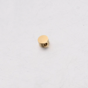 Polished gold stainless steel 5mm spacer bead with a 1.8mm hole for DIY jewelry making