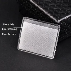 Self-adhesive PE plastic storage bag for necklace cards with clear mesh texture