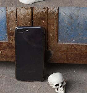 Detailed view of realistic plastic skull model No. 10 for Halloween decoration props