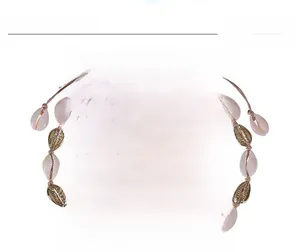 Adjustable bohemian shell choker with braided rope and golden accents, 12 to 28 inches