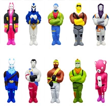 Set of ten colorful squishy slow rebound cartoon character figurines for stress relief